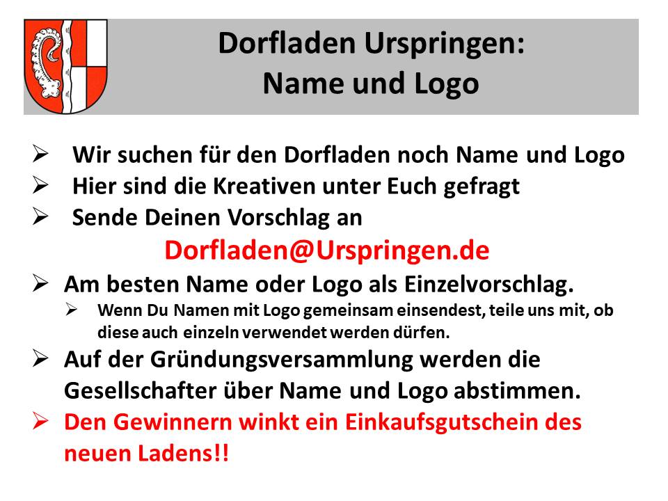 Wettbewerb für Logo und Namen vom zukünftigen Dorfladen.jpg Leider haben wir keinen Alternativtext zu diesem Bild, aber wir arbeiten daran.
